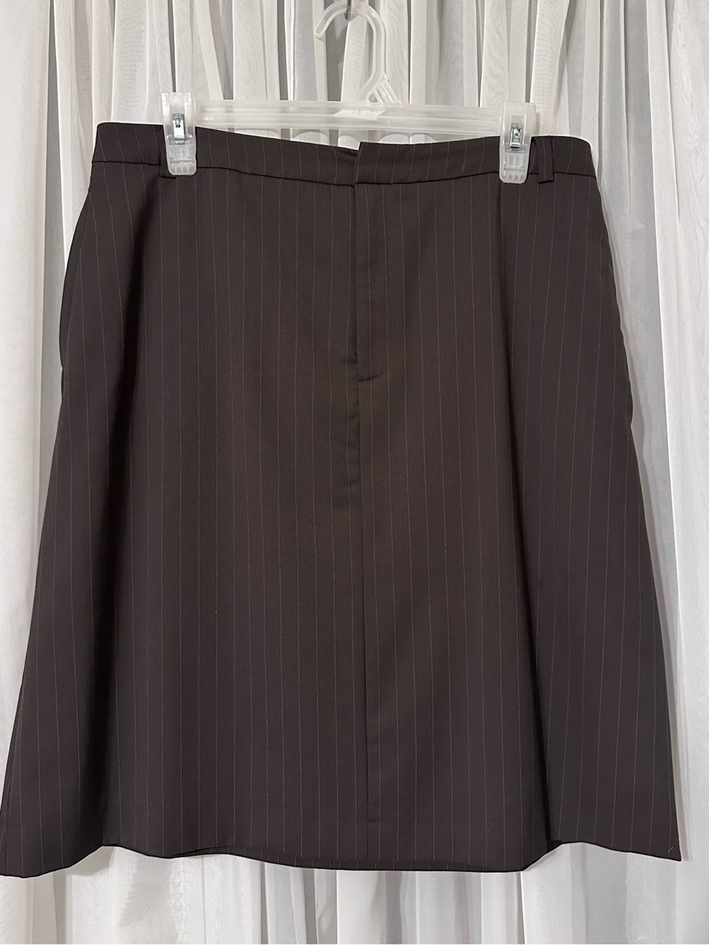 Vintage Banana Republic Brown Wool Pinstripe Skirt Classic Skirt Size 12